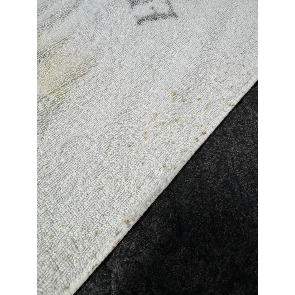 Vintage Sherry MFG Co. FLORIDA Beach Towel Sail Boat Water Bright Color STAINS